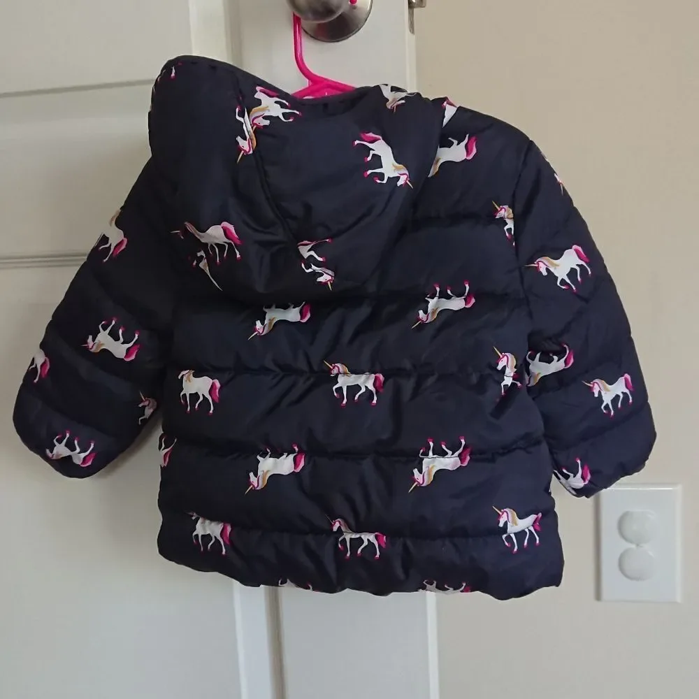 Old Navy Hooded Frost-Free Puffer Jacket for Toddler Girls size 18-24M